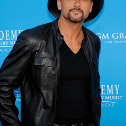 Mens Southern Voice Tim Mcgraw Black Leather Jacket