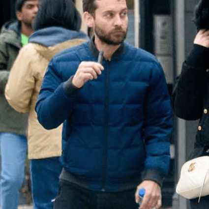 Spider-Man No Way Home 2021 Tobey Maguire Blue Puffer Jacket