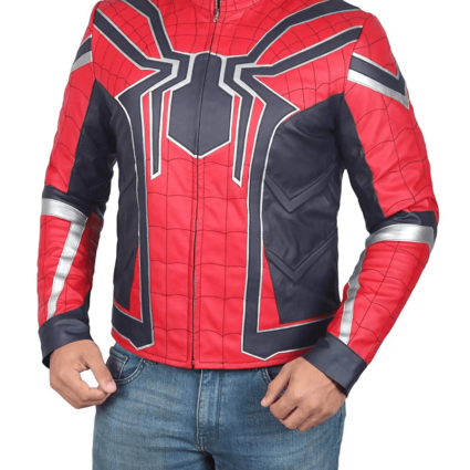 Tom Holland Infinity War Spiderman Peter Parker Leather Jacket