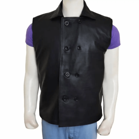 Amazing Spiderman Noir Peter Parker Black Leather Vest