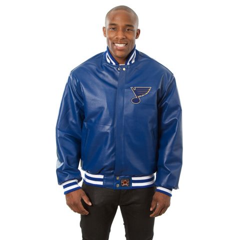 St.Louis Blues Royal Bomber Leather Jacket