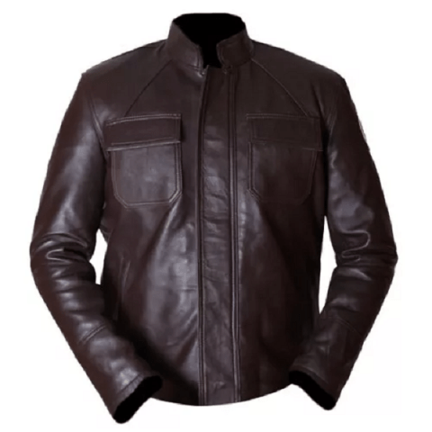 Mens Star Wars Rebel Jedi Brown Leather Jacket
