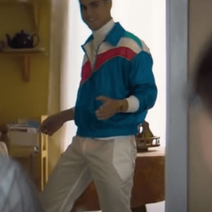 Mens Stéphane Avan Jogia The Exchange 2021 Blue Satin Jacket