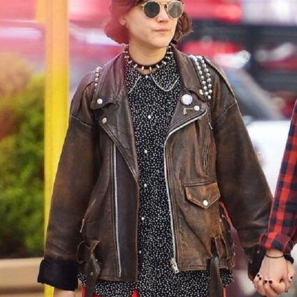 Stephanie Sokolinski Brown Leather Jacket