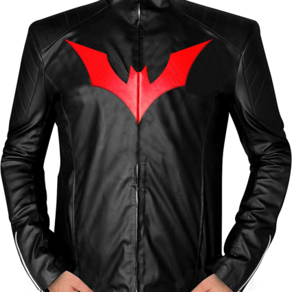 Superhero Red Bat Beyond Man Leather Jacket