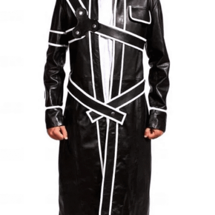 Womens Kirito Sword Art Online Leather Trench Coat