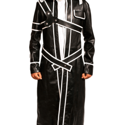 Mens Sword Art Online Kirito Leather Coat