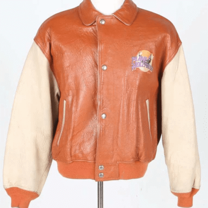 Mens Planet Hollywood Bomber Sylvester Stallone Leather Jacket