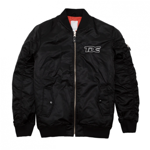 Mens TDE Classic Black Bomber Jacket