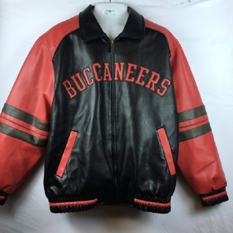 Mens Tampa Bay Buccaneers Leather Jacket
