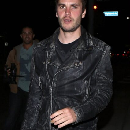 Taylor Kitsch Motorcycle Distressed Leather Jacket