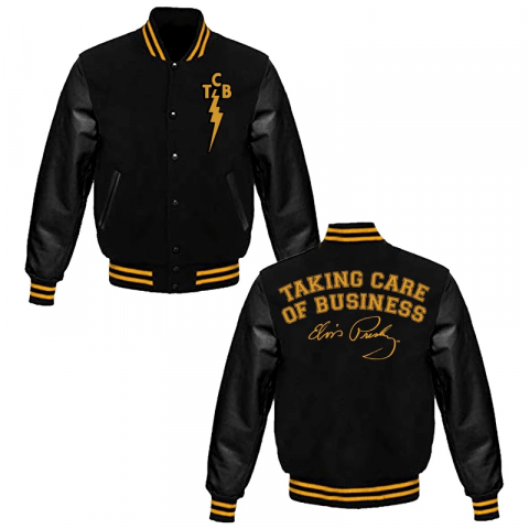 Mens TCB Varsity Logo Elvis Presley Jacket