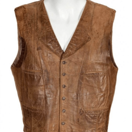 The Cowboys Wil Andersen John Wayne Leather Vest