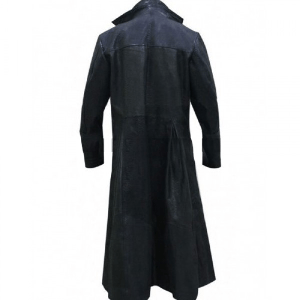 The Matrix Laurence Fishburne Alligator Morpheus Leather Costume Coat ...