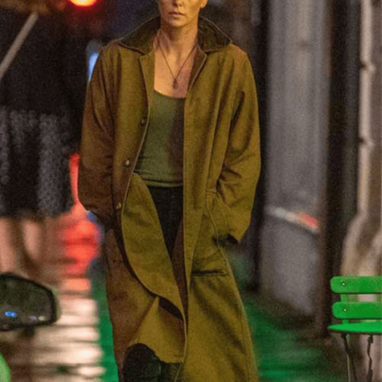 The Old Guard Charlize Andy Theron Brown Trench Coat