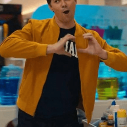 The Prom Andrew Rannells Bomber Suede Leather Jacket