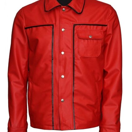 The King Of Rock Elvis Presley Red Leather Jacket