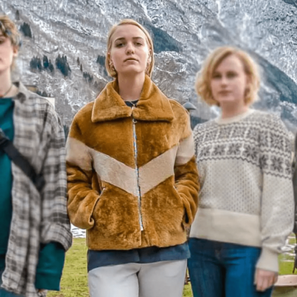 Theresa Frostad Eggesbø TV Series Ragnarok Saxa Brown Faux Fur Jacket