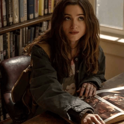 Willis Things Heard & Seen Natalia Dyer Green Cotton Jacket