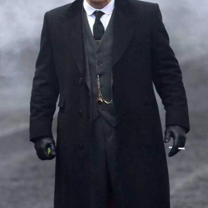 Thomas Shelby Peaky Blinders Black Wool Coat