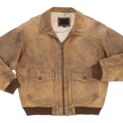 Tiger Fox Motorcycle Leather Bomber Jacket