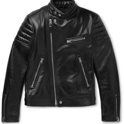Tom Ford Slim-fit Black Leather Jacket