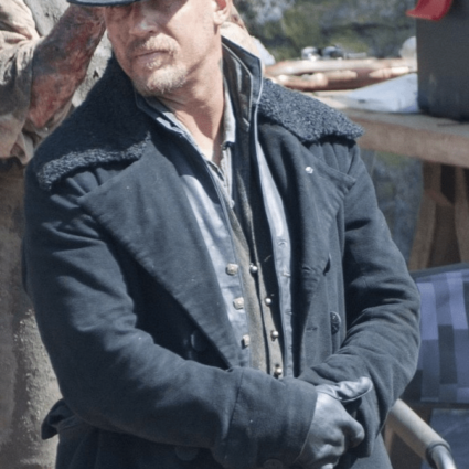 Tom Hardy Taboo Black Shearling Trench Leather Coat