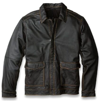 Mens Fashon Tommy Bahama Leather Jacket