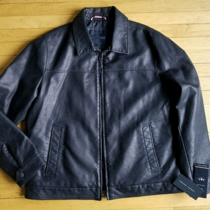 Men's Tommy Hilfiger Blue Leather Jacket