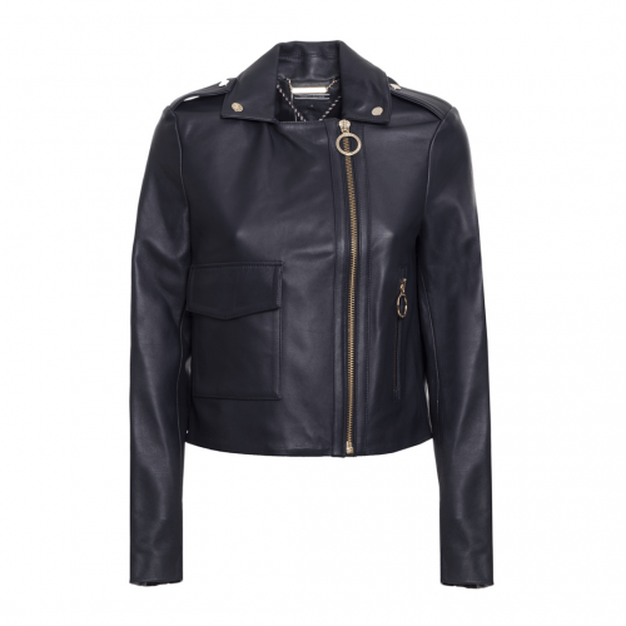 Mens Tommy Hilfiger Motorcycle Leather Jacket - A2 Jackets