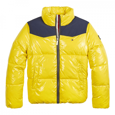 Shiny Yellow Tommy Hilfiger Puffer Jacket