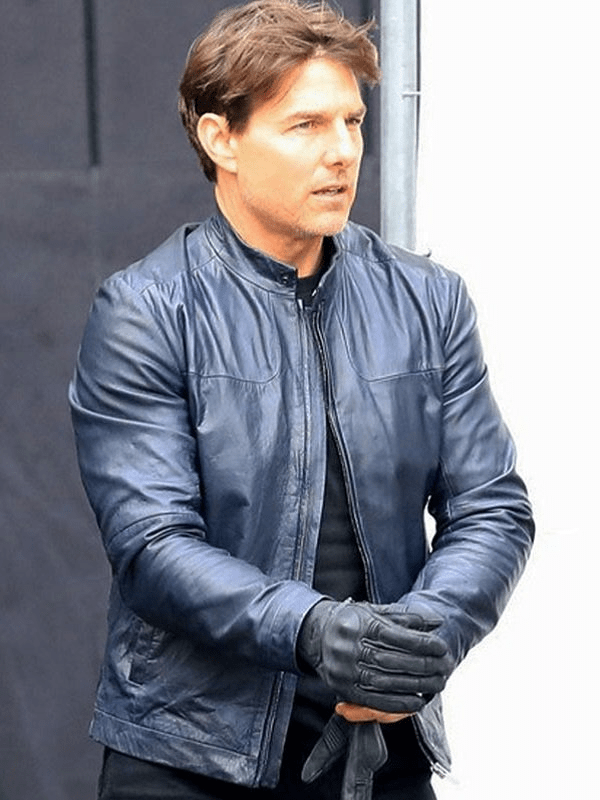 Tom Cruise Mission Impossible Fallout Blue Leather Jacket - A2 Jackets