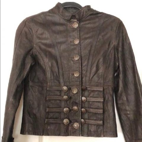 Womens Fashion Brown Tribe Leather Jacket