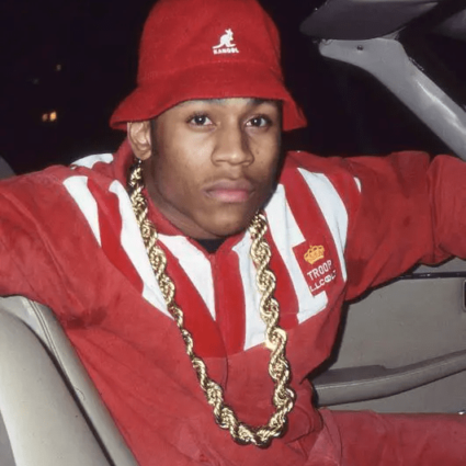 Mens Troop Champion LL Cool J Red Bomber Leather Jacket