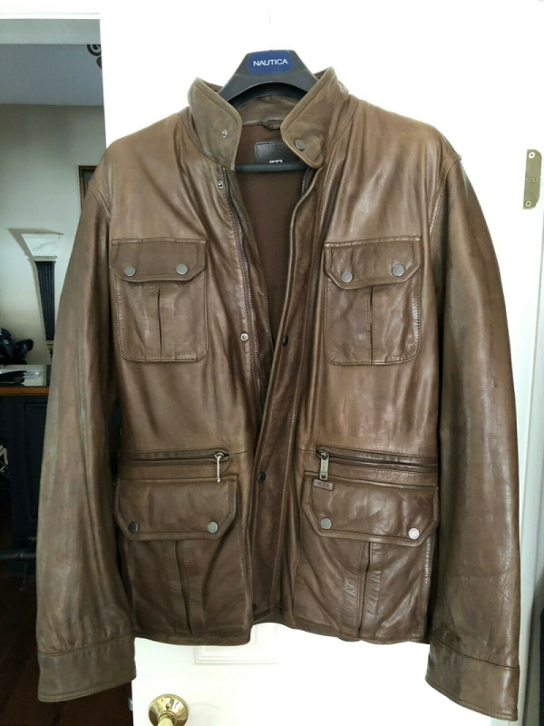 Men's Tumi Brown Leather Jacket - A2 Jackets