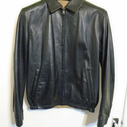 Mens Turnbury Black Leather Jacket
