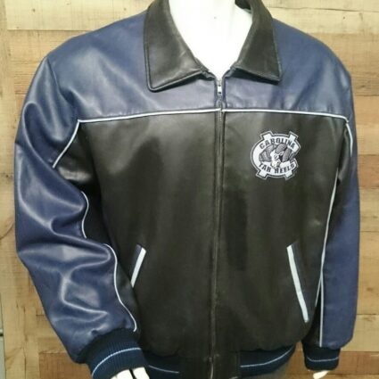 Unc Carolina Bomber Leather Jacket