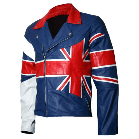 Union Jack Flag Mens Leather Jacket