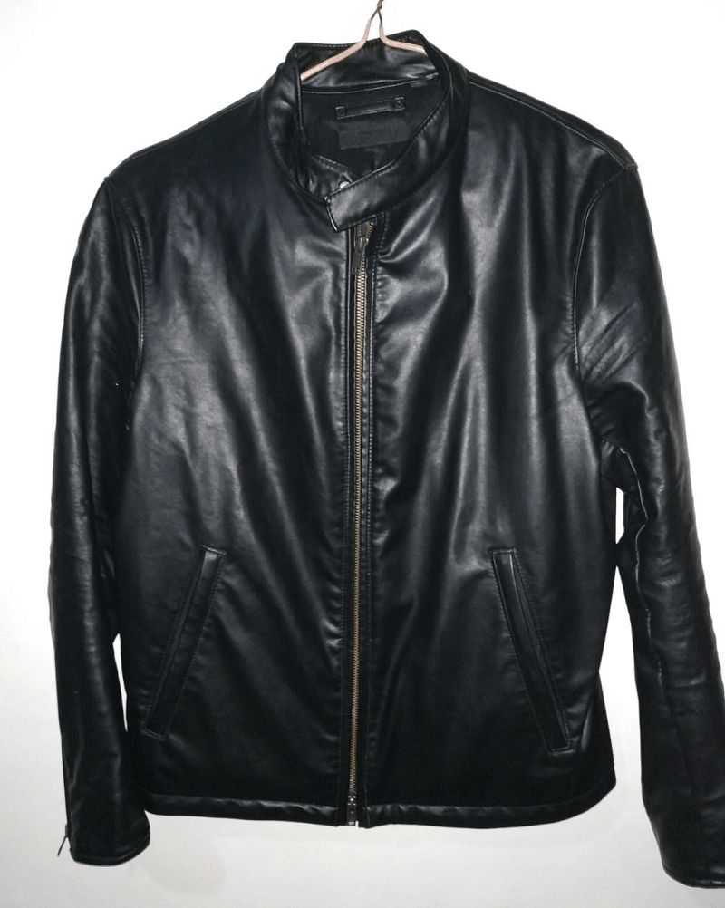 Original Uniqlo Black Leather Jacket - A2 Jackets