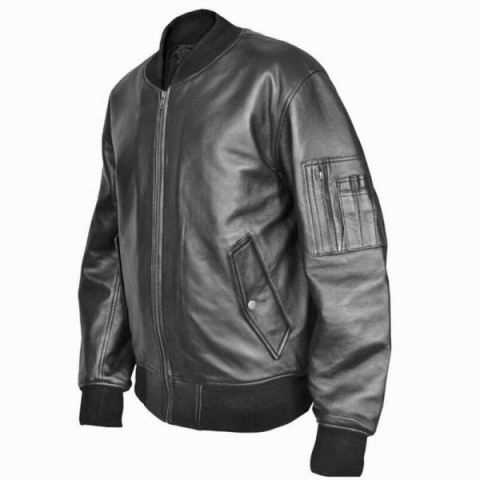 USAF Military Ma1 Flight Pilot Bomber Leather Jacket