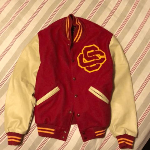 Mens Trojans USC Varsity Leather Jacket