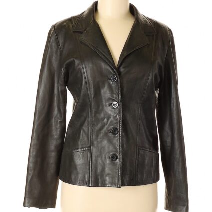 Vakko Sport Fashion Black Leather Jacket