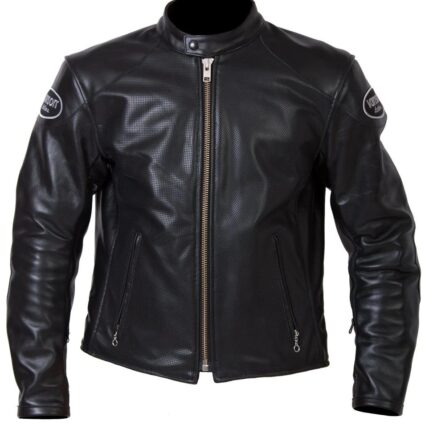 Mens Vanson Perforated Properf Leather Jacket