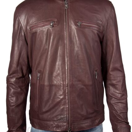 John Varvatos Mens Fashion Leather Jacket
