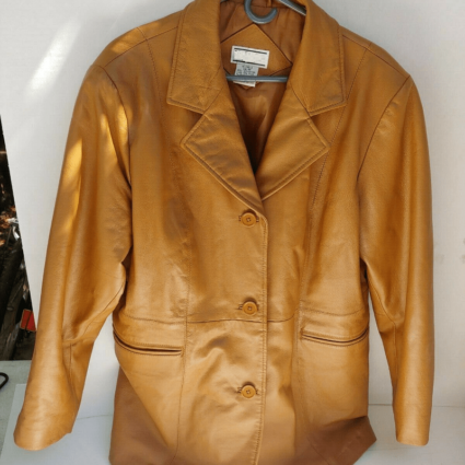 Womens Venezia Brown Leather Coat