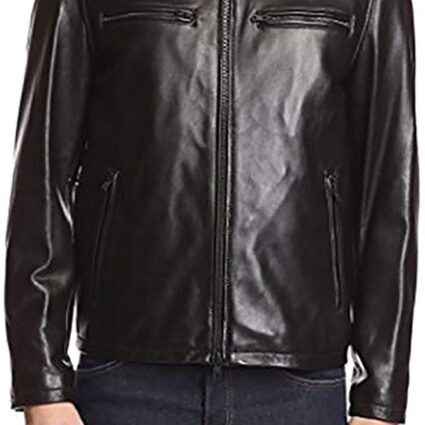 Vince Camuto Moto Smooth Leather Jacket