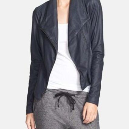Women's Vince Paper Scuba Leather Jacket
