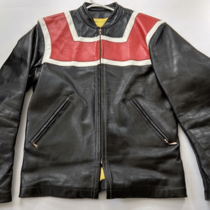 Mens Vintage Bates Motorcycle Leather Jacket