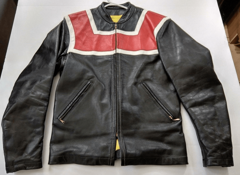 Mens Vintage Bates Motorcycle Leather Jacket - A2 Jackets