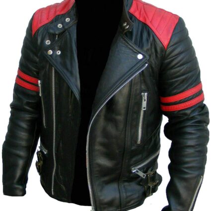 Vintage Men’s Brando Classic Biker Real Leather Jacket
